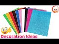 Glitter Sheet Decoration Ideas | Glitter Foam Sheet Craft Ideas | Best Out Of Waste |Glitter Flowers
