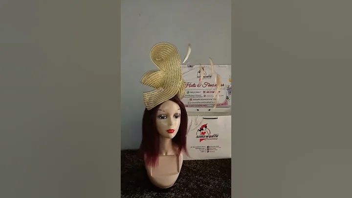 Champagne Gold Latest and Trending Fascinator in Lagos Nigeria for Wedding, Guests or any occasion
