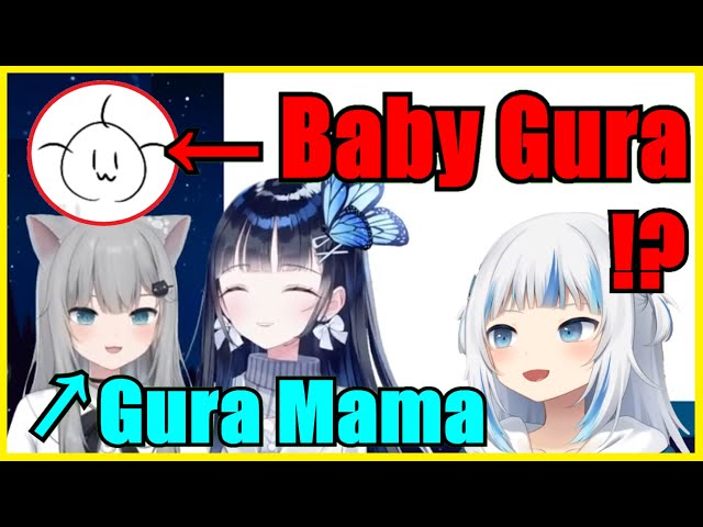 Gura Wants An Ahoge, Her Mama Shows How She Will Look With An Ahoge【Hololive English | Eng Sub】 class=