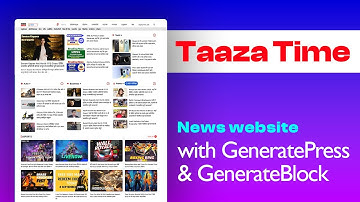 Taaza Time website / Create Hindi News Website In WordPress | What