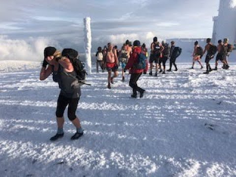 Descending Mount Snežka at Wim Hof Winter Expedition in Poland 2016 @barefootsue