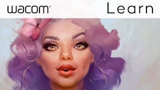 How to Paint Flowing Hair with Painter Essentials 6, Wacom Intuos and Magdalena Proszowska