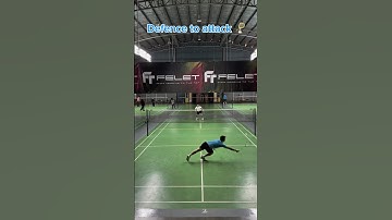 Defence to attack🏸 #badmintonworld #badminton