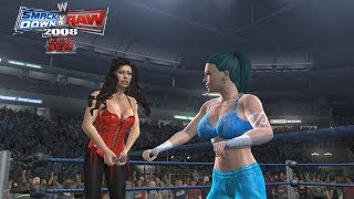 Smackdown vs Raw 2008 | Crystal (Brutal CAW) Destroy's,Low Blow And Spank To Candice Michelle