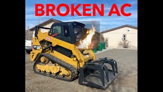 Broken Ac Cat 259d skid steer