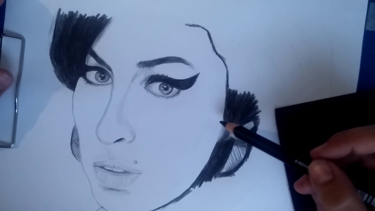 How To Draw Amy Winehouse In 5 Minutes Youtube