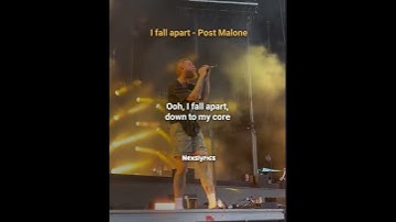 Thumbnail of I fall apart - Post Malone | Lyrics | Live Concert | Aesthetic #lyrics #liveperformance #shorts