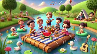 πΆπ₯ͺ Floating Picnic Song β A Tasty Adventure on the Gentle Waves! |Nursery Rhymes & Kids Songs