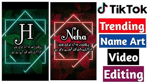 Tiktok Trending Name Art Video Editing | Poetry with Name Art | By Usama Rajput.