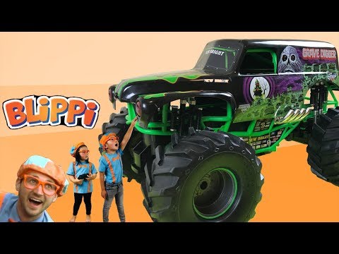Blippi Monster Trucks For Kids Inspired | Grave Digger RC