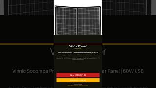 Vinnic Power – Vinnic Socompa Pro+ 120W Foldable Solar Panel | 60W USB-C PD | Nur 179,95 € | #Shorts