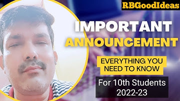 Big Announcement for class10| New Batch for 10th 2023 Session| RBGoodIdeas