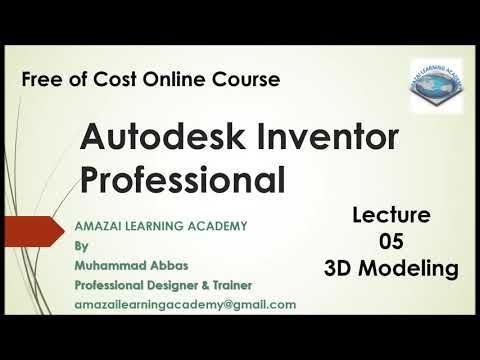 Autodesk Inventor Professional Lecture 05 -1 @amazailearningacademy6782