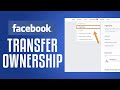 How to transfer ownership on facebook page 2024 easy tutorial