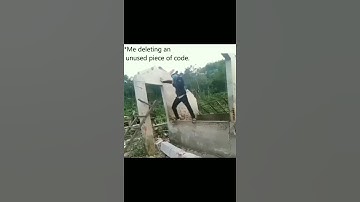 When You Delete Unused Piece Of Code 🤣🤣 | Funny Coding Meme #shorts #coding