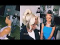TikTok frontal ponytail hairstyles compilations || braided, curly bun, side bangs 2022