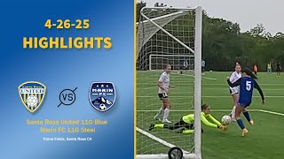 HIGHLIGHTS - 4-26-25 SRU vs. Marin FC 11G Steel