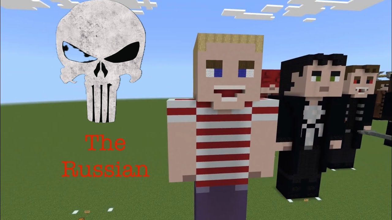 Minecraft Russian Rage Minecraft The Russian (Punisher) Statue Tutorial - YouTube