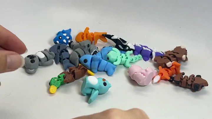 Tiny articulated animal 3d printed fidget toys