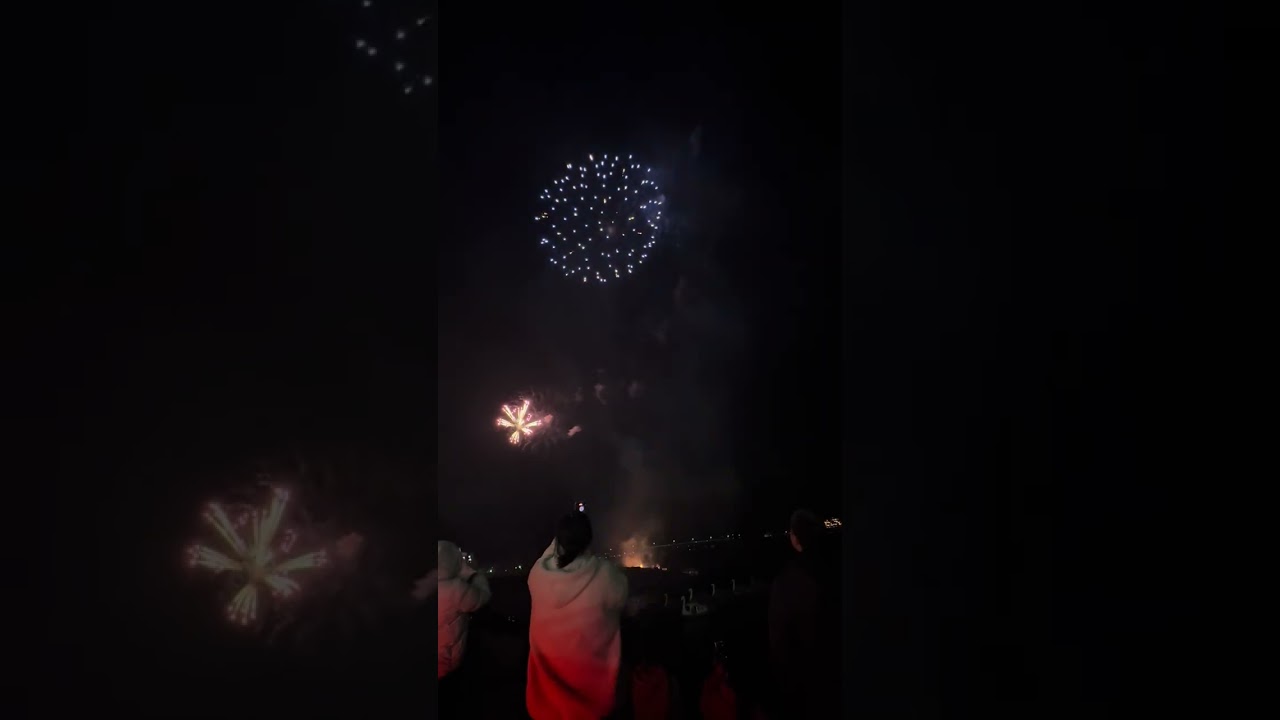 河口湖 花火 #冬の花火