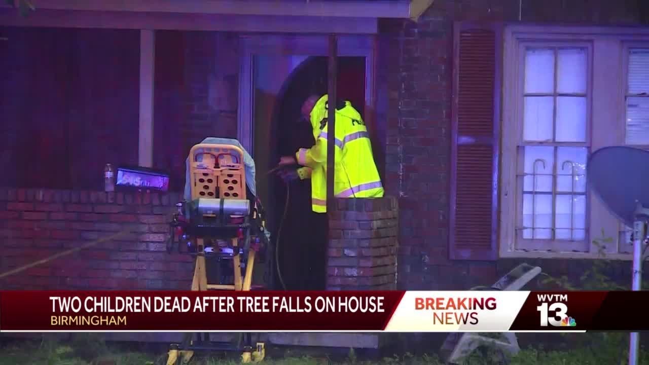 Two children killed after tree falls on home in Birmingham - YouTube