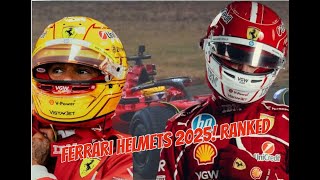 F1 LECLERC & HAMILTON FERRARI HELMETS 2025 RANKED!!