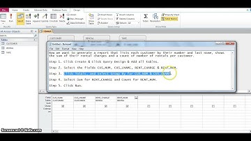 Query creation example 2: MS Access 2010 comm 226