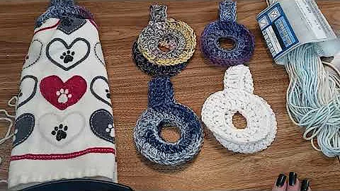 Easy Crocheted Towel Rings - No Buttons
