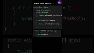 What is static constructor ? screenshot 5
