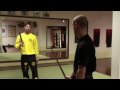 Sifu sergio teaching the bart cham dao techniques to his wing chun kung fu master class students