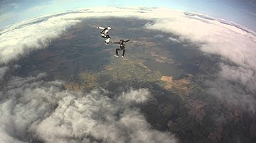 3-way with Si & Trev, Skydive Headcorn, 16-08-14