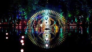 Beautiful water projection show 'Constellations' from The Enchanted Forest 2019  show Cosmos
