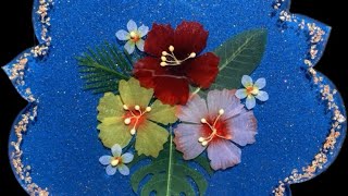 Beautiful Fabric Flower Tray!! 🌺