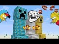 KRAL ŞAKİR VS TROLL VS REMZİ CREEPER ŞANS BLOKLARI - Minecraft