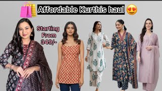 **HUGE** Trending Kurthis Haul😍 Affordable Kurthis Starting From 349/- only.. #kurthihaul #kurthis