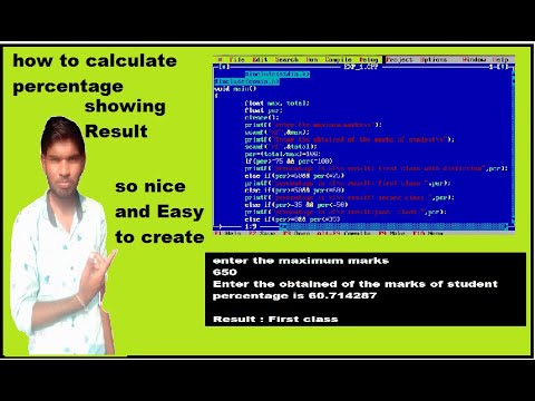 simple generate the total marks result class of a student in C program || Diploma || E & C Engg.