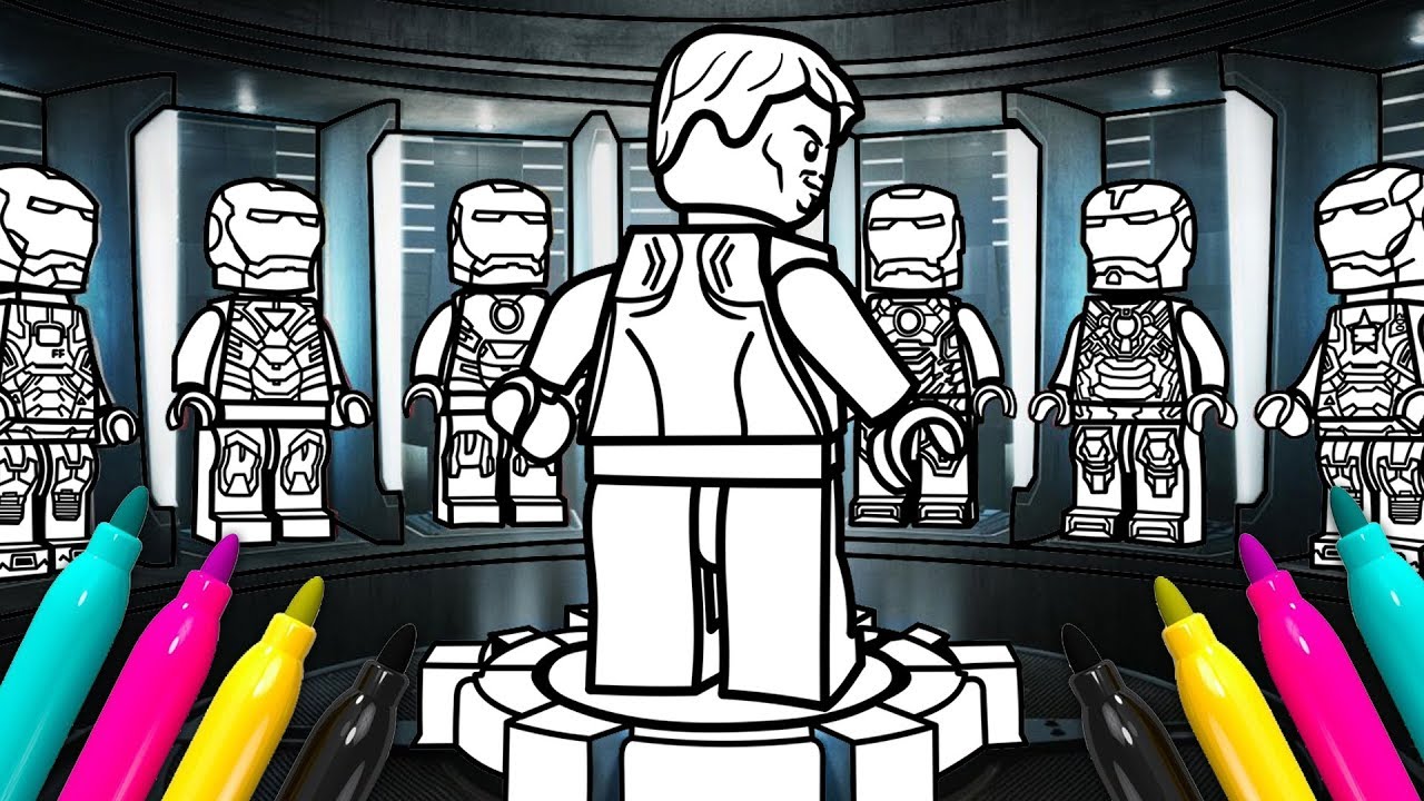 LEGO IRON MAN 3 Coloring SET Tony Stark s Garage Coloring Page LEGO IRON MAN 3 Coloring SET Tony Stark s Garage Coloring Page