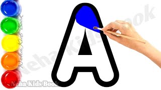Alphabet ABCD and Count 1234 for Kids //Easy Step by Step Drawing Tutorial for Kids,85