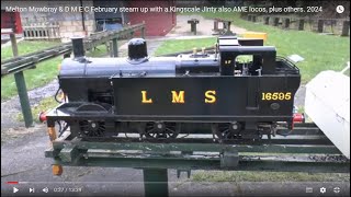 Melton Mowbray & D M E C February steam up with a Kingscale Jinty also AME locos, plus others. 2024 by wooltman 616 views 2 months ago 13 minutes, 40 seconds