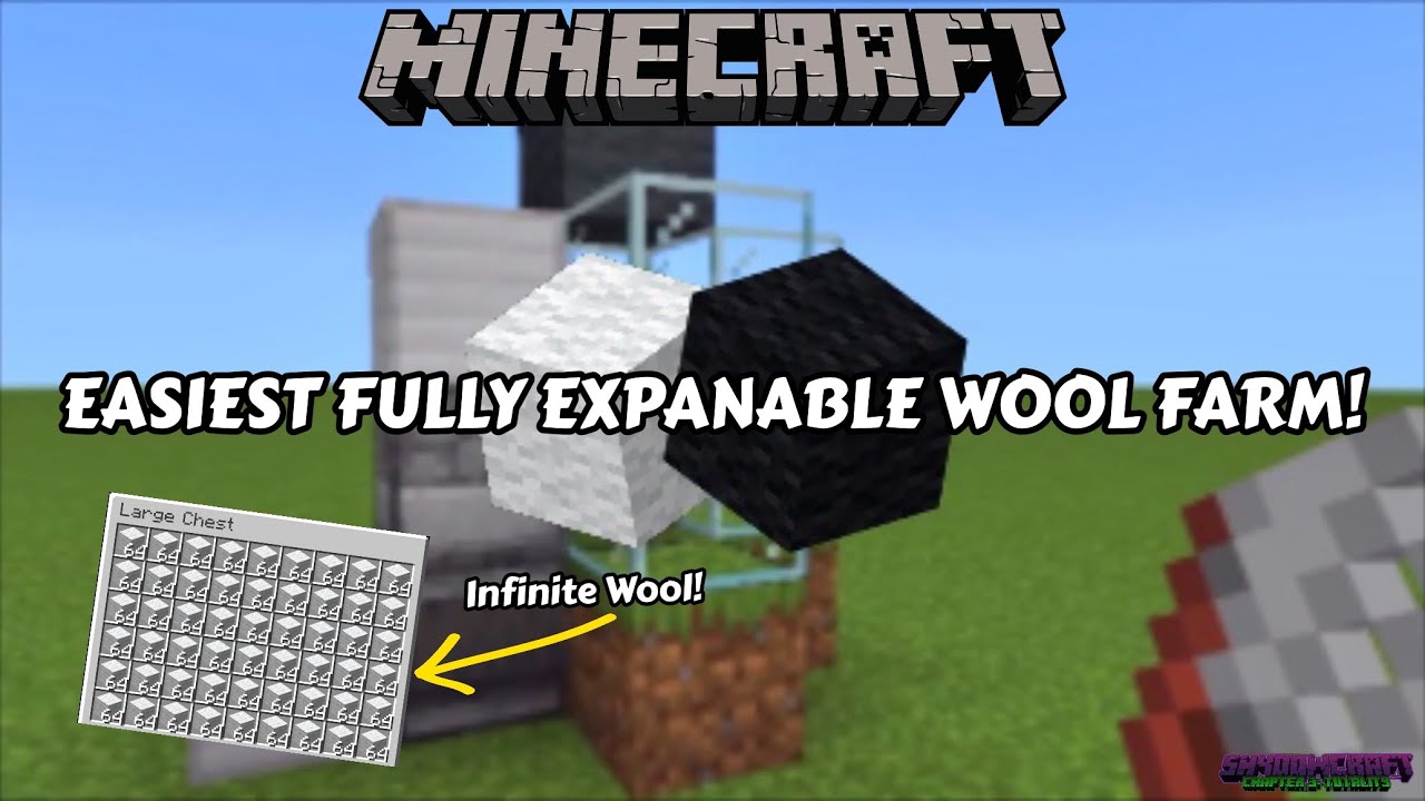 Minecraft Bedrock & Java: Most QUICK, EASY, & EFFICIENT Wool Farm! PS5 Xbox Switch MPCE PC