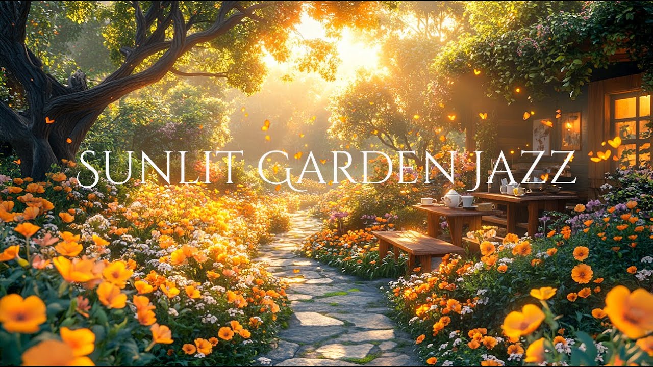 Sunlit Garden Jazz | Peaceful Café Vibes with Soft Jazz Under the Morning Sun
