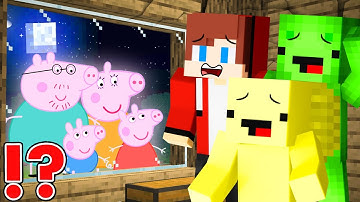 JJ and Mikey found PEPPA PIG Family in Minecraft Maizen Security House! Challenge Maizen