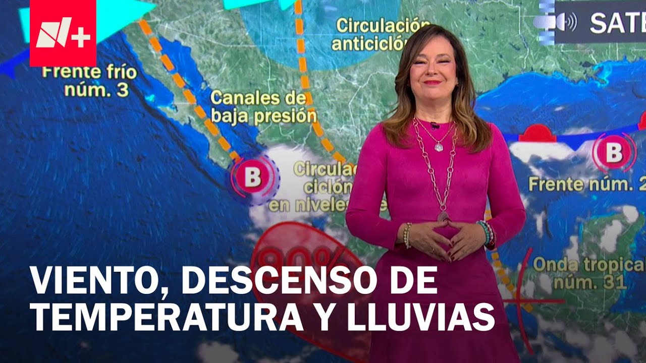 Frente frío 2 y 3 en México | Zona de inestabilidad en el sureste - Las Noticias