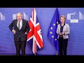 'You run a tight ship here, Ursula' - Boris Johnson meets Ursula von der Leyen in Brussels