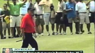 Jack Nicklaus Sinks a 100ft Putt