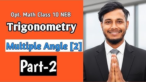 Multiple Angle Part-2 || Trigonometry Opt Math