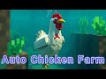 Easy Simple Auto Chicken Farm Minecraft Bedrock