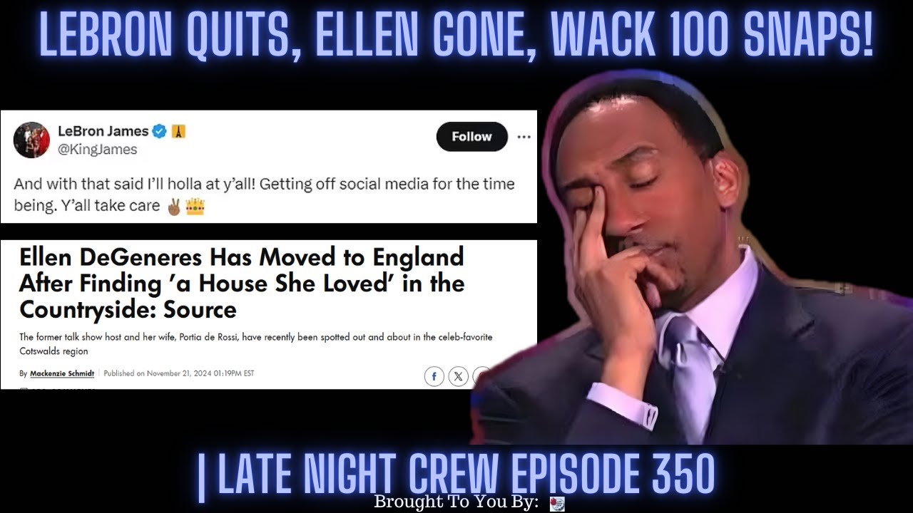 LeBron QUITS, Ellen GONE, Wack 100 SNAPS! 😱 (You Won’t BELIEVE Why!)
