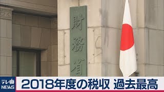 2018年度の税収実績　過去最高