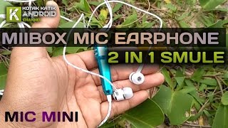 Microphone Mini + Headset Smule / Mic Earphone 2 In 1